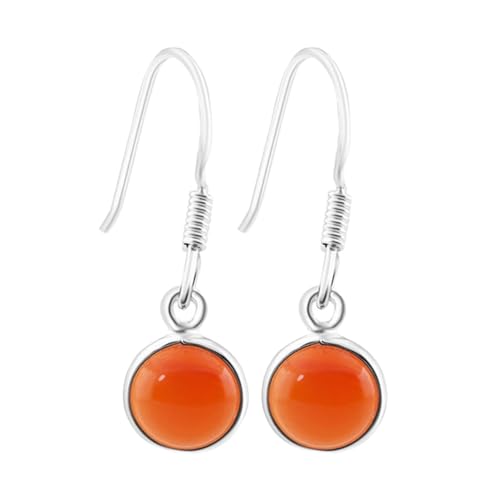 Boucles d'oreilles cornaline naturelle : le cadeau idéal en argent 925 pour elle