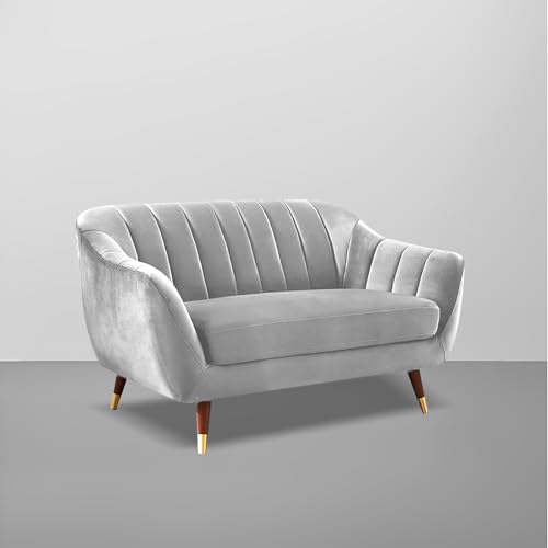 Image of Atticus 2 Seater Sofa for Living Room (Grey) Premium Fabric Sofa