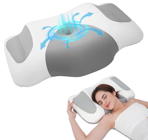 Strixorn Memory Foam Kissen, Nackenkissen Kopfkissen, Schmetterlingskissen, Anti Schnarch Kissen, Ergonomisches Kopfkissen für Seitenschläfer, 62 * 40cm