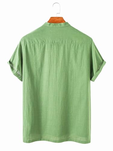 Image of Amazing Crafted Men's Half Sleeve Cotton Short Pocket Kurta