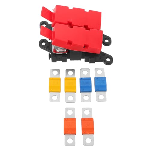 Portafusibili per da da auto in con coperchio - Blocco di distribuzione a 2 vie con mini fusibili per da da auto barche camion riparazione protezione della corrente