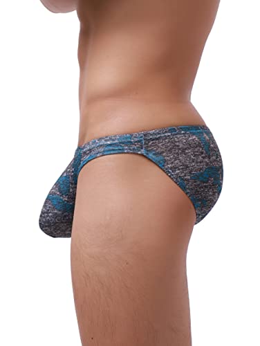 iKingsky Men's Bulge Printed Briefs Big Pouch Underwear Sexy Low Rise Stretch Under Panties for Men3