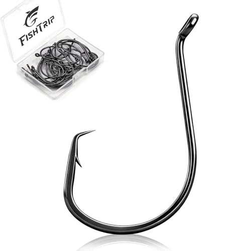 FishTrip 50/100Pcs Octopus Circle Hooks Fish Hooks for Saltwater