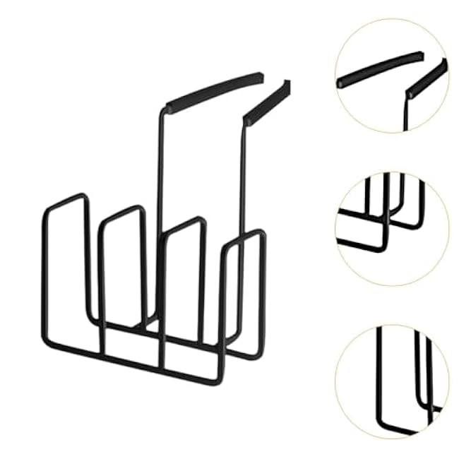 Kitchen Faucet Hanging Sponge Holder Hanging Storage Rack Multipurpose Trendy Easy Installation for Cafe Dorm Hotel Farmhouse, Black