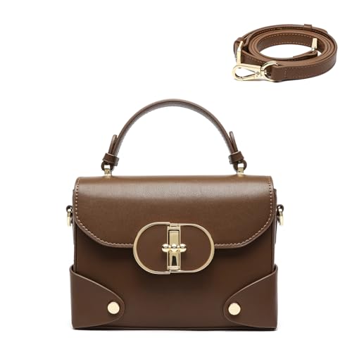 Image of Recycled Leather Phone Bag Top Handle Crossbody Square Purse