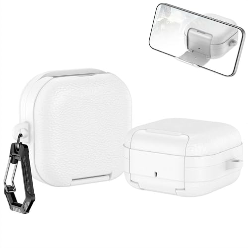 for GalaxyBuds4/4pro�p���U�[���C�`���P�[�X - �N���G�C�e�B�u�ȃ��b�N�ی�J�o�[�A�ϏՌ�PC+TPU�V�F���A�����d�b�X�^���h�ƃJ���r�i�t���A���C�����X�[�d�Ή� (��)