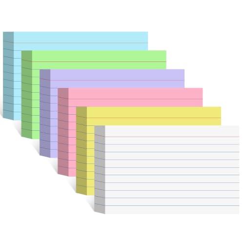 Tarjetas de índice de colores de 3x5 pulgadas en paquete de 240 unidades de peso pesado para notas