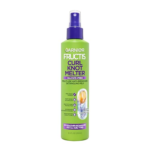 Garnier Fructis Curl Knot Melter Multi-Use Anti-Breakage Detangling Milk, Moisturizing Detangler...