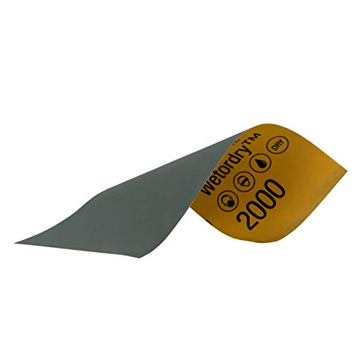Image of 3M Wetordry Sandpaper, 03003, 2000 Grit, 3 2 /3 in x 9 in