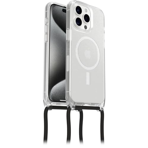 OtterBox React etui ze Smyczą z MagSafe na iPhone 15 Pro Max, etui z regulowanym i odpinanym paskiem na szyje, przetestowane zgodnie ze standardami wojskowymi, Stardust, Bez Opakowania Detalicznego