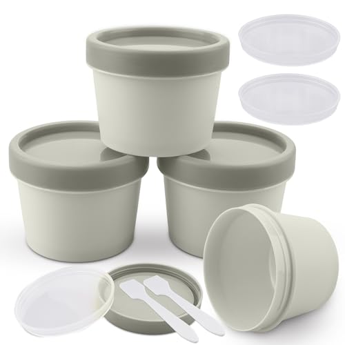 Cosywell Travel Containers for Toiletries Plastic Cream Jars 3.4oz/100ml Empty Cosmetic Pot Jars 4 Pieces Refillable TSA Approved Leak-proof Travel Size Accessories with Lids（Black）