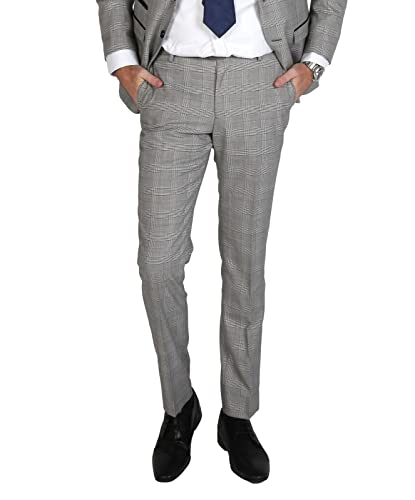 Costume à carreaux gris homme Hugo pour mariages et bureaux