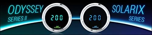 Dakota Digital Round Vacuum/Boost Gauge, 2-1/16", Black, Teal - Compatible with Most Vehicles
