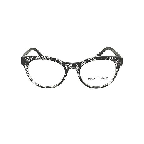 Dolce & Gabbana DG3334 Gafas Mujer Negro Encaje 52