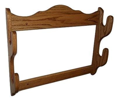 oakwoodgunracks.com 2 Gun Red Oak Display Rack ~ Golden Oak Finish