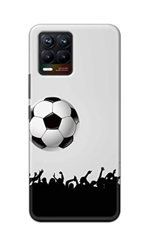 Image of Printed Hard Back Cover Case for Realme 8 4G | Realme 8 Pro 4G Back Cover (Football Icon) -1302