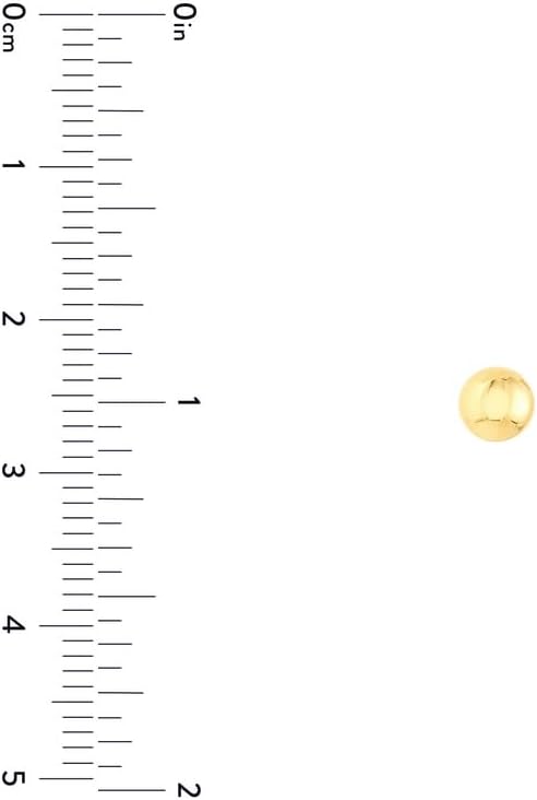 14k Yellow Gold Lite Weight Ball Stud Earrings Ball Earring for Women in