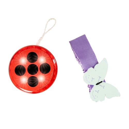 Rubies Set Accesorios Ladybug para niñas, Yo-yo con luz y pulsera, Oficial Miraculous Ladybug para Carnaval, Halloween, Cumpleaños, Regalos