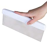 Bleteleh Extra Wide Bench/Dough Scraper, Stainless Steel Blade, Commercial Kitchen Tool with Safe...