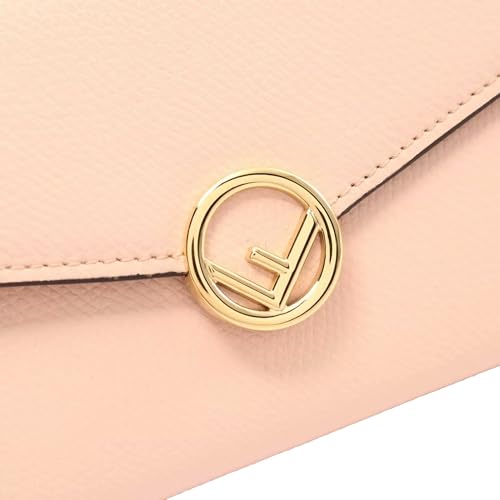 FENDI F Is Leather Long Envelope Womens Wallet Light Rose Beige Pink2
