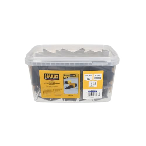 Hardy Working Tools - Système de Nivellement pour Carrelage 150 Pièces: 50 Cales en Plastique + 100 Clips pour Joint 1,5 mm et Carreaux d’Épaisseur 3–16 mm - Pince de Serrage non Incluse en Kit