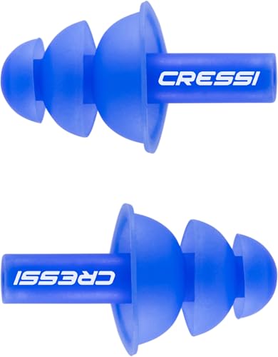 CRESSI Aqua Kit Ear Plugs + Nose Clip Blue - Ohrstöpsel Set + Nasenclip für Erwachsene, ideal zum Schutz vor eindringendem Wasser beim Schwimmen, Blau, Einheitsgröße