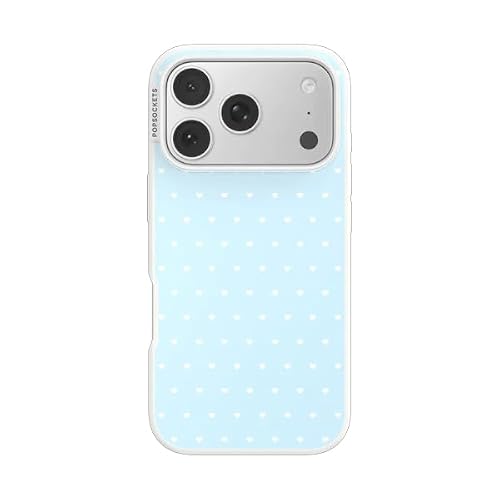 PopSockets iPhone 17 Pro Phone Case with MagSafe- Sweet Heart Blue