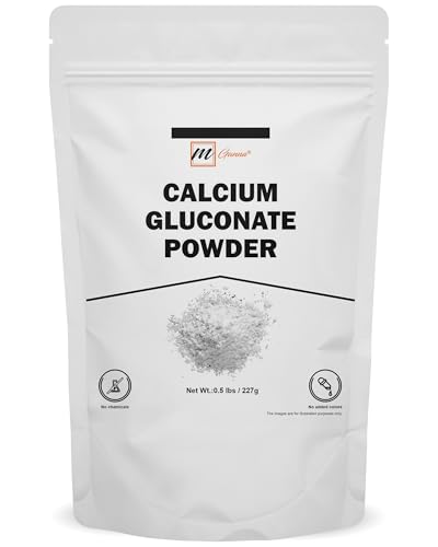mGanna Calcium Gluconate Powder Fine White Powder 0.5lbs /227 GMS High Purity Multi-Purpose Ingredient
