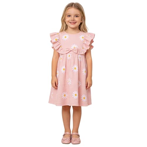 Robe d'été en mousseline fille légère et respirante sans manches
