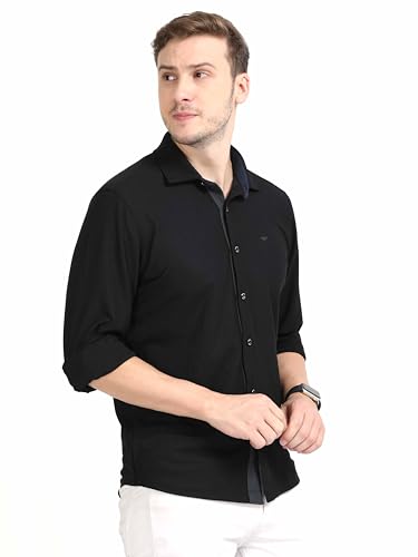 Image of STELLERS Men's Premium Full Sleeve Shirt | Feather Touch Feel| Regular Fit| Odour Resistant| Anti-Static| Wrinkle Free| Quick Dry | Stretchable| Lightweight| Sweat-Proof