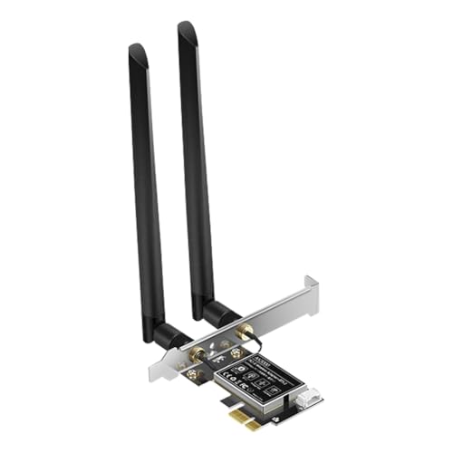 Giwnhvx Adaptador WiFi 6E 5400Mbps BT5.2 PCI-E Tarjeta de red inalámbrica AX5400 Wifi 6E PCI-E 2.4G/5G/6Ghz Tarjeta WiFi para Win10 Win11