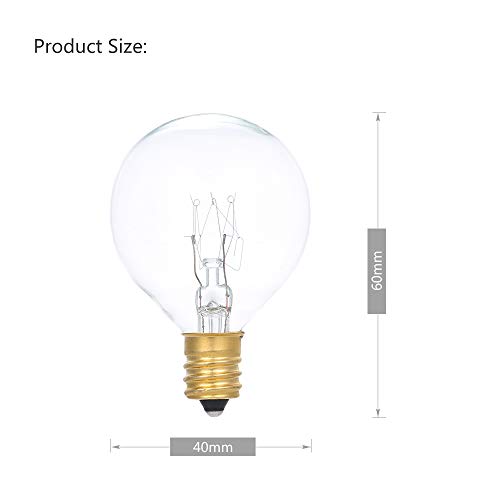 Domary AC230V G40 globo lâmpada incandescente de tungstênio 25 pack E12 base soquete titular IP44 re
