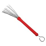 Kisangel Einstellbare Drahtbürsten für Schlagzeug aus Edelstahl Flexible Jazz trommelbesen mit Komfortablem Griff Vielseitiges Schlagzeugzubehör für Profi Anfänger drummer