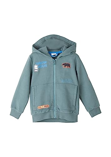s.Oliver Herren Sweatshirt Jacke mit Kapuze, Petrol, 116-122
