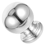 SEWACC Dekorative Zaunkugel 76 mm aus Edelstahl, rostfreie Metallpfostenspitze für Gartenzaun, bruchfestes Zaunzubehör mit Drahtziehtechnik, Elegante Rasenzaundekoration