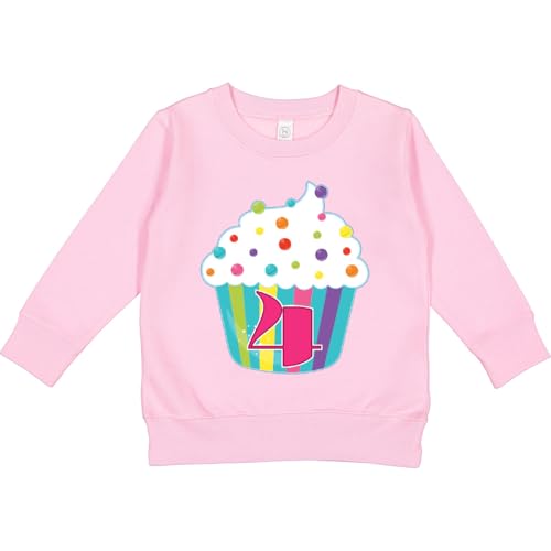 inktastic 4th Birthday Cupcake Toddler Sweatshirt 2T Pink 285a9