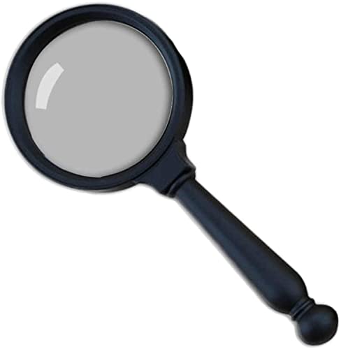 HWSY - Loupe pour Lire 5X Loupe en Verre Design Antique Lentille HD Main Tenant Une loupe ou vérifiant la maculalectureloupes pour Loisirs (A Noir) Interesting