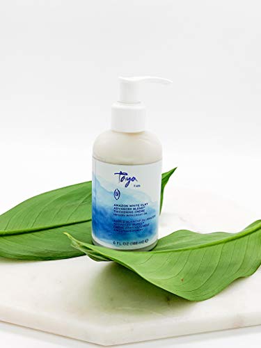 Taya Amazon White Clay Thickening Crème - Weightless Styling Cream for Thicker and Fuller Hair - Hair Products - Sulfate and Paraben Free Natural Hair Care for Women - 6 oz Pump Bottle