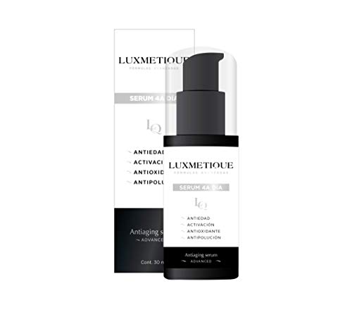 Luxmetique Serum facial 4A dia - Antiaging serum com VC-IP(R) Vitamina C, complexo anti-stress, ácido hialurónico, colagénio, 30 ml | OIL PARABENS & ALCOHOL FREE