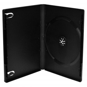 MediaRange DVD Hüllen, 14 mm, Maschinen-Pack-Qualität, Schwarz, 50 Stück
