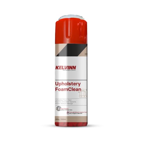 Image of Kelvinn Upholstery Cleaner Foam Spray 500ml, Sofa Carpet Car Interior Upholstery Cleaner for Stain Removal Dirt Odor Removal, Quick Dry Fabric and Couch Seats Leather Vinyl
