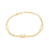 Certificado de Garantía Pulsera Oro amarillo mariposas y circonitas (9kts)