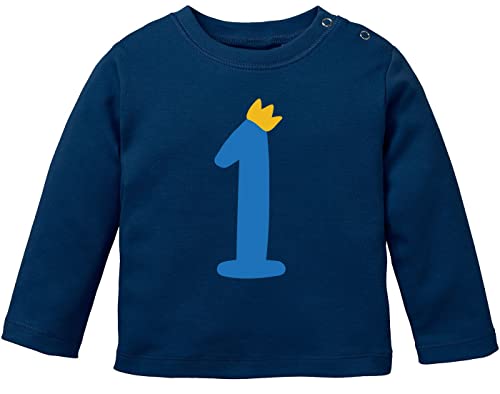 MoonWorks® Baby Langarm-Shirt 1. Geburtstag Zahl 1 Krone Geburtstagsshirt...