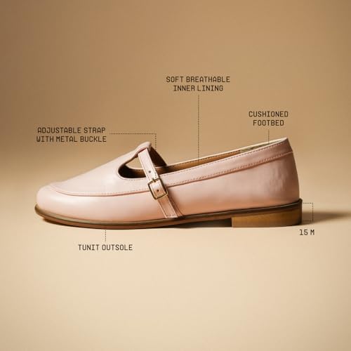 Image of Theater Sprout Mary Jane Flats for Women | Round Toe | Adjustable Strap | Minimal Everyday Comfort Shoes