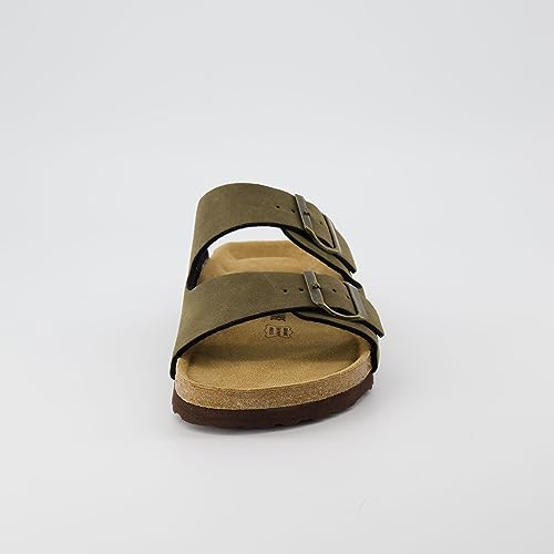 Cushionaire Men'S Lane Cork Footbed Sandal With Adjustable Buckle Straps +Comfort thumb #2