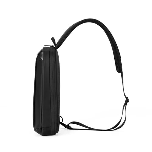 Mochila Transversal Slim Black Moderna e Compacta
