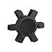 XIKE L075 Solid Type Flexible NBR Rubber Spider Center Insert Fits for L Jaw Coupling Set, Black (8 Pack)