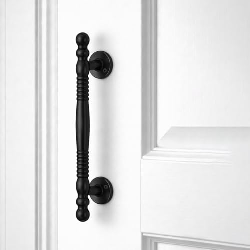 Image of VOLO Main Door Pull Push Handle | Door Handle for Home Office | Interior Exterior Door Hardware Pull Handle | (Pack of 1 Piece, Black, 8 Inch (200MM))