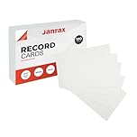 Pack of 100 White Plain 5x3 Record Cards – Blank Study Index Cards for Notes, Revision