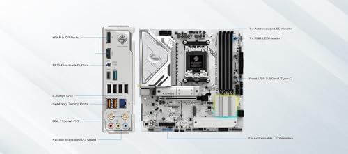 Image of ASRock B850M Steel Legend WiFi Micro-ATX AM5 Motherboard: Ryzen 9000 /8000 /7000, DDR5 8000+ OC, PCIe 5.0 x16, WiFi 7, 3X M.2 (1x Gen5), USB 3.2 Gen2 Type-C, BIOS Flashback